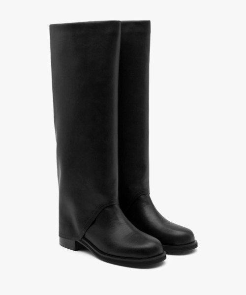 Mollini(モリーニ)の「TIDE FOLDING LONG BOOTS(ブーツ・レディース・ブラック・24/25)」の1枚目の写真
