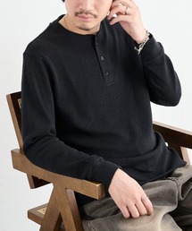 【MAGASIN DE MODE Brew】オーガニックコットンクワッフルヘンリーネックロンTee 6432-3607 MNY
