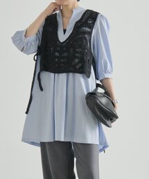 ベスト付きブラウス【SUM1 STYLE】