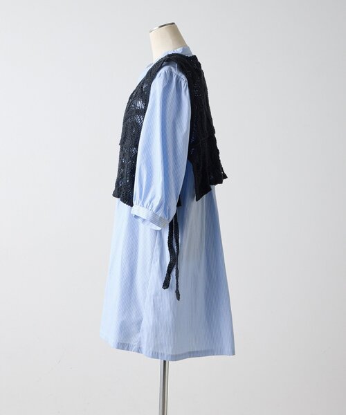 ear PAPILLONNER(イアパピヨネ)の「ベスト付きブラウス【SUM1 STYLE】(シャツ/ブラウス・レディース・ブラック/ホワイト/ブルー系その他・FREE)」の9枚目の写真