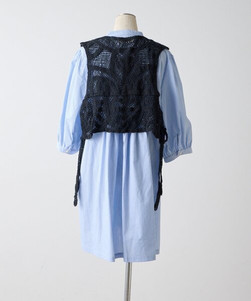 ear PAPILLONNER(イアパピヨネ)の「ベスト付きブラウス【SUM1 STYLE】(シャツ/ブラウス・レディース・ブラック/ホワイト/ブルー系その他・FREE)」の10枚目の写真