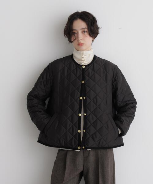 Traditional Weatherwear(トラディショナルウェザーウェア)の「Traditional Weatherwear/別注 ARKLEY A-LINE(ノーカラージャケット・レディース・ブラック/アイボリー・32/34)」の12枚目の写真