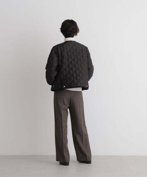 Traditional Weatherwear(トラディショナルウェザーウェア)の「Traditional Weatherwear/別注 ARKLEY A-LINE(ノーカラージャケット・レディース・ブラック/アイボリー・32/34)」の14枚目の写真
