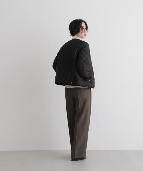 Traditional Weatherwear(トラディショナルウェザーウェア)の「Traditional Weatherwear/別注 ARKLEY A-LINE(ノーカラージャケット・レディース・ブラック/アイボリー・32/34)」の15枚目の写真