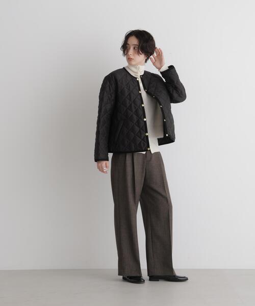 Traditional Weatherwear(トラディショナルウェザーウェア)の「Traditional Weatherwear/別注 ARKLEY A-LINE(ノーカラージャケット・レディース・ブラック/アイボリー・32/34)」の16枚目の写真