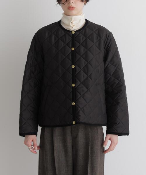Traditional Weatherwear(トラディショナルウェザーウェア)の「Traditional Weatherwear/別注 ARKLEY A-LINE(ノーカラージャケット・レディース・ブラック/アイボリー・32/34)」の17枚目の写真