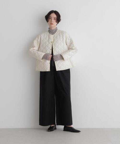 Traditional Weatherwear(トラディショナルウェザーウェア)の「Traditional Weatherwear/別注 ARKLEY A-LINE(ノーカラージャケット・レディース・ブラック/アイボリー・32/34)」の5枚目の写真