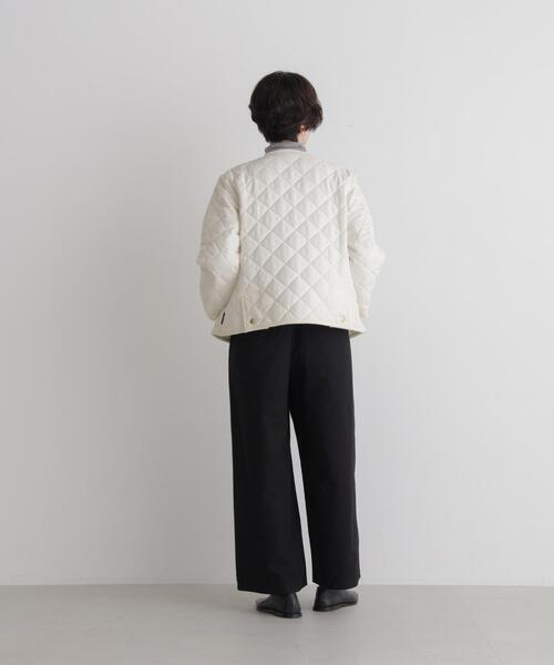 Traditional Weatherwear(トラディショナルウェザーウェア)の「Traditional Weatherwear/別注 ARKLEY A-LINE(ノーカラージャケット・レディース・ブラック/アイボリー・32/34)」の7枚目の写真