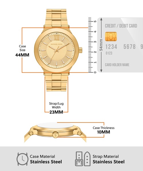 MICHAEL KORS(マイケルコース)の「マイケル・コース 腕時計 メンズ アナログ ステンレス MK9273(アナログ腕時計・メンズ・ゴールド・FREE)」の5枚目の写真