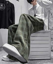 KELVIN（ケルヴァン）の「Grid Check Wide Pants グリッドチェックワイドパンツ（その他パンツ）」