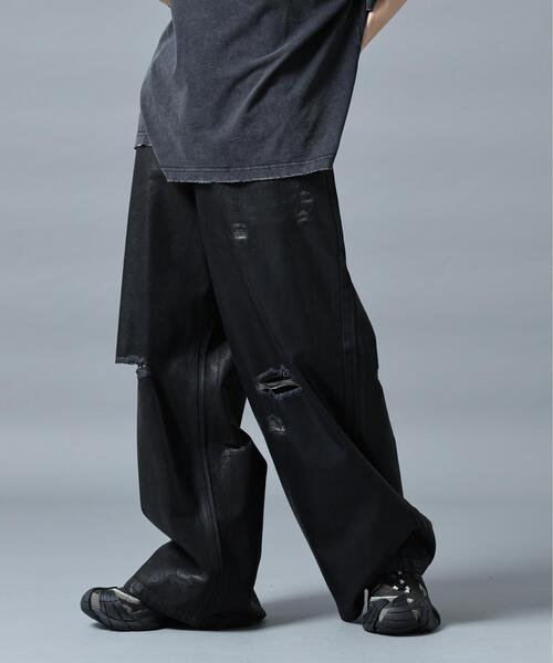 DANKE SCHON（ダンケシェーン）の「DankeSchon/ダンケシェーン/BAGGY JEANS/RUBBER（デニムパンツ・レディース・ブラック/その他4・S/L/M）」の2枚目の写真