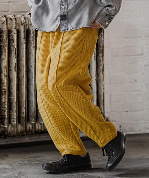 CAMBIO(カンビオ)の「mp15327- Big Waffle Balloon Pants バルーンパンツ(CAM26AW-015)(その他パンツ・メンズ・ブラック/ネイビー/イエロー・S/M/L)」の3枚目の写真
