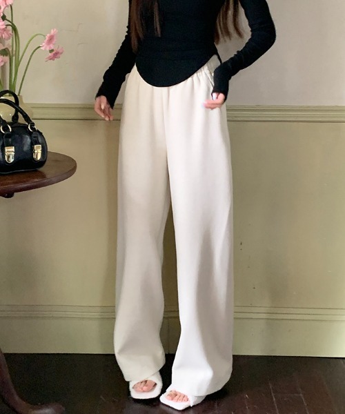 AMAJI(アマジ)の「フルレングス ワイドパンツ(その他パンツ・レディース・ブラック/ベージュ/グレー・MEDIUM/LARGE/X-LARGE/SMALL)」の5枚目の写真