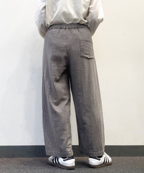 SELF+SERVICE（セルフサービス）の「オーガニック綿糸ワイドパンツ（その他パンツ・レディース・ライトグレー/ブラック/ベージュ/ブルー系その他2/イエロー・XL/L/M）」の8枚目の写真