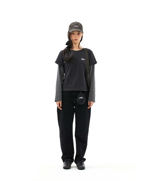 EMIS(イミス)の「(W) LAYERED LS T-SHIRT(Tシャツ/カットソー・レディース・ライトグレー/ブラック/クリーム・FREE)」の6枚目の写真