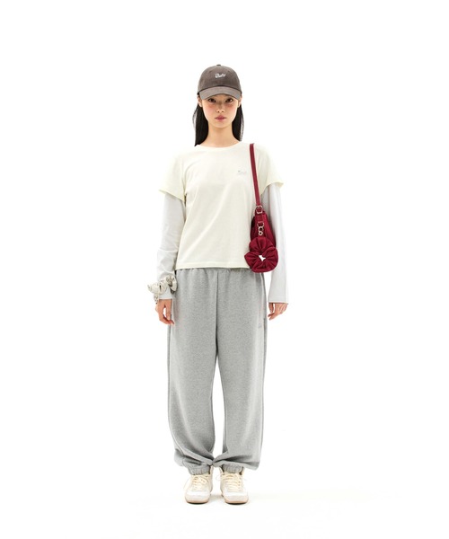EMIS(イミス)の「(W) LAYERED LS T-SHIRT(Tシャツ/カットソー・レディース・ライトグレー/ブラック/クリーム・FREE)」の16枚目の写真