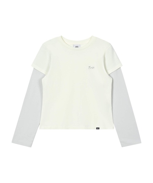 EMIS(イミス)の「(W) LAYERED LS T-SHIRT(Tシャツ/カットソー・レディース・ライトグレー/ブラック/クリーム・FREE)」の19枚目の写真