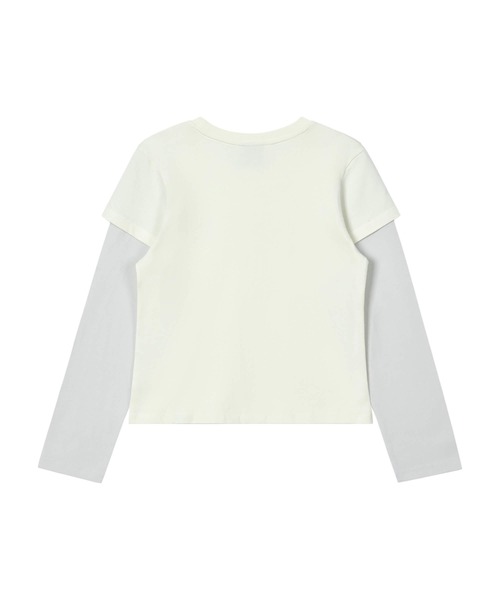 EMIS(イミス)の「(W) LAYERED LS T-SHIRT(Tシャツ/カットソー・レディース・ライトグレー/ブラック/クリーム・FREE)」の20枚目の写真