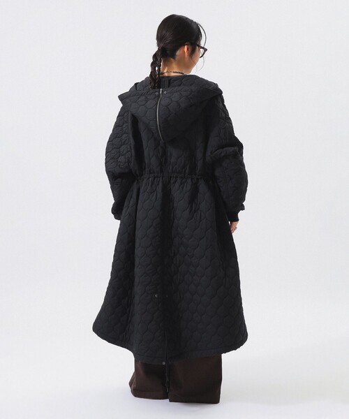 BEAMS BOY（ビームスボーイ）の「ナイロン キルト フードコート（その他アウター・レディース・オリーブ/ブラック・ONE SIZE）」の15枚目の写真
