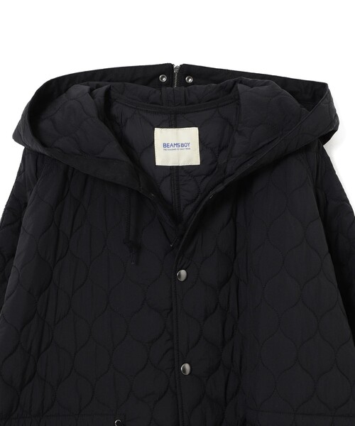 BEAMS BOY（ビームスボーイ）の「ナイロン キルト フードコート（その他アウター・レディース・オリーブ/ブラック・ONE SIZE）」の6枚目の写真