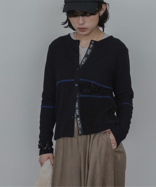 Eimee Law(エイミーロウ)の「マルチ4TEXパッチワークカーデ(カーディガン/ボレロ・レディース・ブラウン/ブラック・FREE)」の15枚目の写真