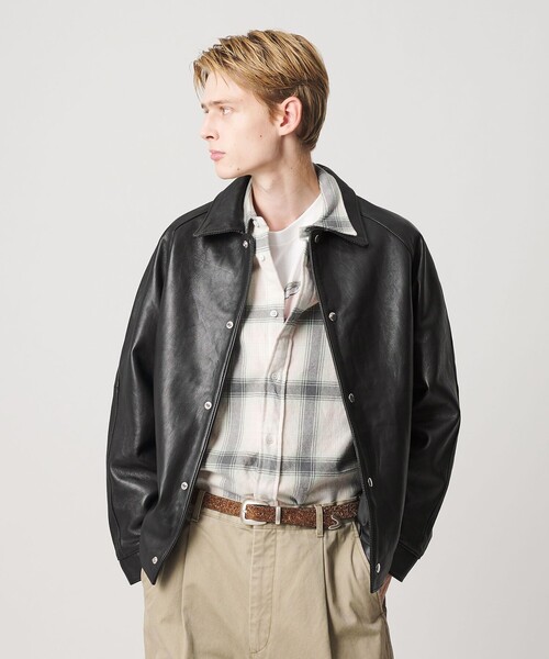 BEAUTY&YOUTH UNITED ARROWS（ビューティーアンドユースユナイテッドアローズ）の「セミベジタブル レザー ラグラン ブルゾン（その他アウター・メンズ・ブラック・M/S/XL/L）」の14枚目の写真