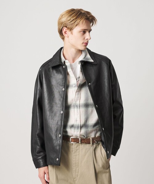 BEAUTY&YOUTH UNITED ARROWS（ビューティーアンドユースユナイテッドアローズ）の「セミベジタブル レザー ラグラン ブルゾン（その他アウター・メンズ・ブラック・M/S/XL/L）」の15枚目の写真