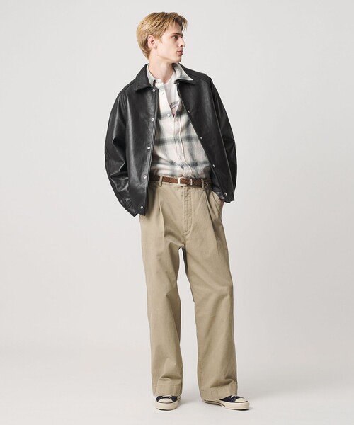 BEAUTY&YOUTH UNITED ARROWS（ビューティーアンドユースユナイテッドアローズ）の「セミベジタブル レザー ラグラン ブルゾン（その他アウター・メンズ・ブラック・M/S/XL/L）」の16枚目の写真