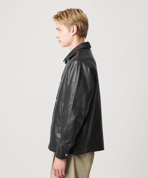 BEAUTY&YOUTH UNITED ARROWS（ビューティーアンドユースユナイテッドアローズ）の「セミベジタブル レザー ラグラン ブルゾン（その他アウター・メンズ・ブラック・M/S/XL/L）」の18枚目の写真