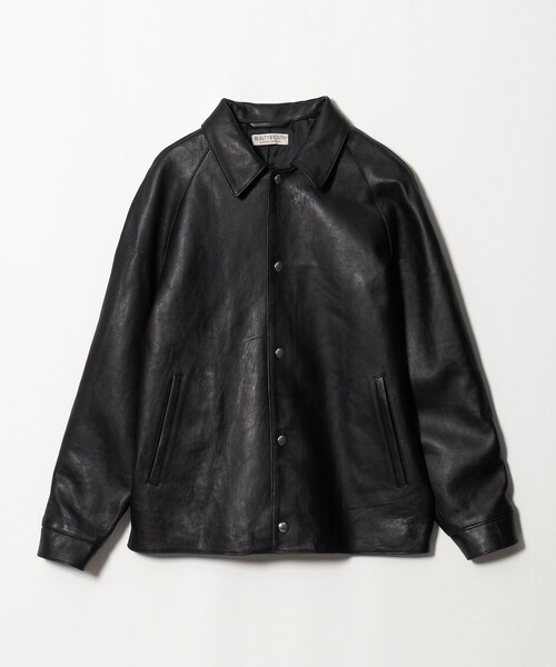 BEAUTY&YOUTH UNITED ARROWS（ビューティーアンドユースユナイテッドアローズ）の「セミベジタブル レザー ラグラン ブルゾン（その他アウター・メンズ・ブラック・M/S/XL/L）」の8枚目の写真