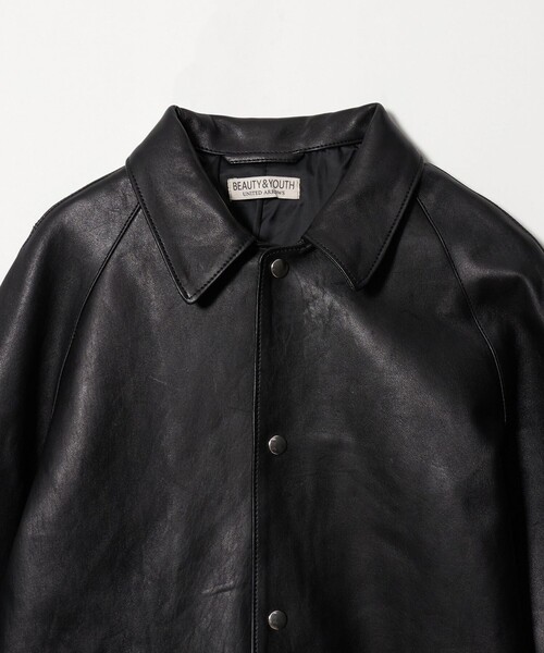 BEAUTY&YOUTH UNITED ARROWS（ビューティーアンドユースユナイテッドアローズ）の「セミベジタブル レザー ラグラン ブルゾン（その他アウター・メンズ・ブラック・M/S/XL/L）」の10枚目の写真