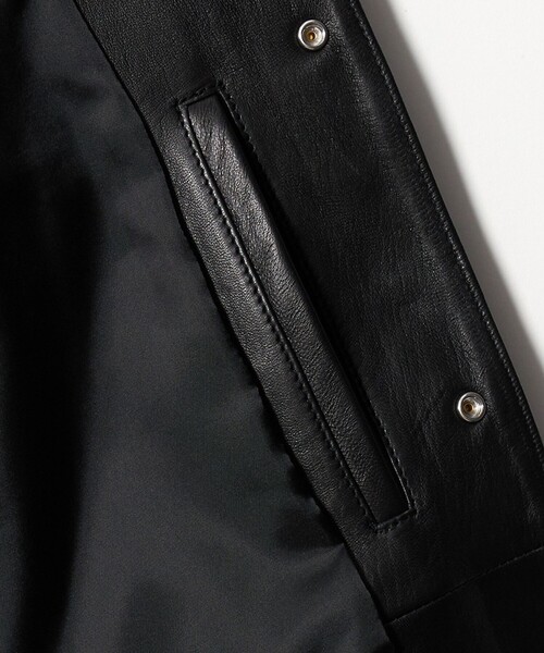 BEAUTY&YOUTH UNITED ARROWS（ビューティーアンドユースユナイテッドアローズ）の「セミベジタブル レザー ラグラン ブルゾン（その他アウター・メンズ・ブラック・M/S/XL/L）」の3枚目の写真