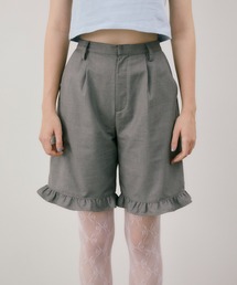 frill tuck half pants / 裾フリルハーフパンツ