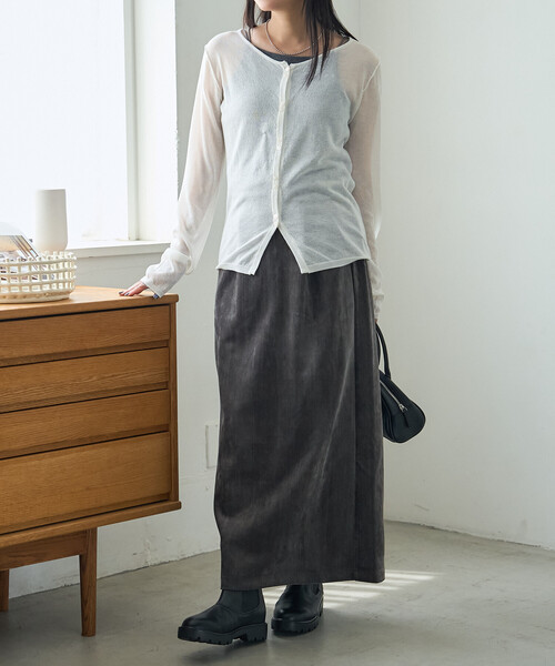 FREAK'S STORE(フリークスストア)の「シアーニットカーディガン(カーディガン/ボレロ・レディース・オフホワイト/ブルー/ブラック・フリ-)」の13枚目の写真