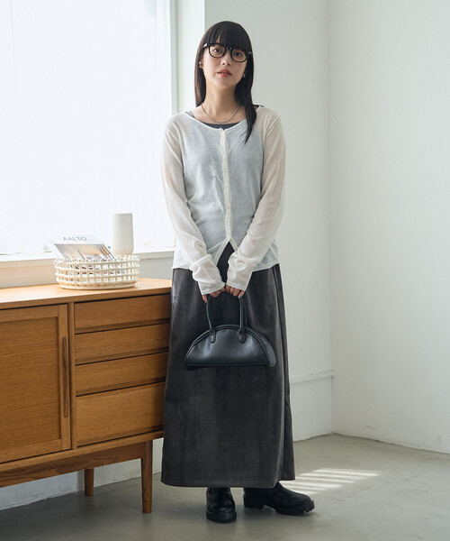 FREAK'S STORE(フリークスストア)の「シアーニットカーディガン(カーディガン/ボレロ・レディース・オフホワイト/ブルー/ブラック・フリ-)」の14枚目の写真