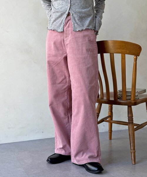 CPCM(シーピーシーエム)の「コーデュロイストレートパンツ(その他パンツ・レディース・ブラウン/ブラック/ピンク・MEDIUM/SMALL)」の3枚目の写真