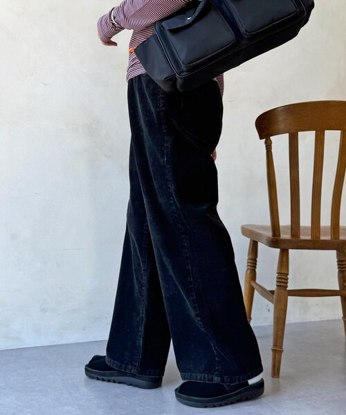 CPCM(シーピーシーエム)の「コーデュロイストレートパンツ(その他パンツ・レディース・ブラウン/ブラック/ピンク・MEDIUM/SMALL)」の5枚目の写真
