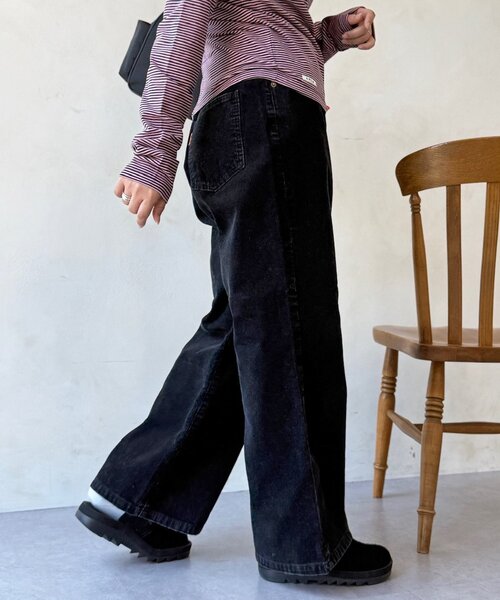 CPCM(シーピーシーエム)の「コーデュロイストレートパンツ(その他パンツ・レディース・ブラウン/ブラック/ピンク・MEDIUM/SMALL)」の7枚目の写真