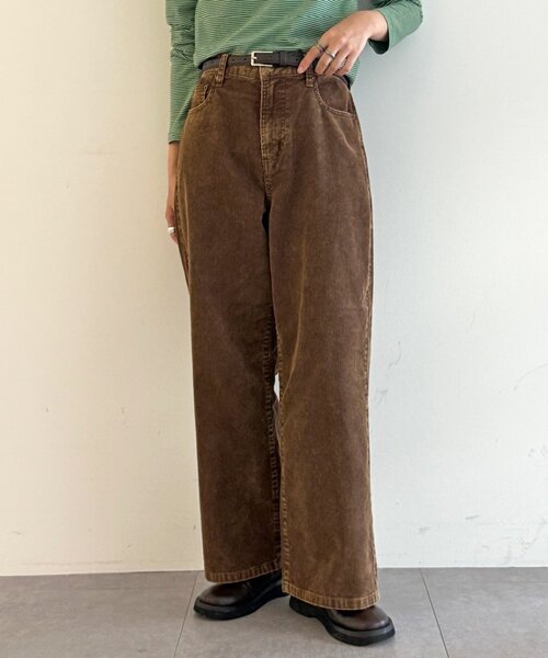 CPCM(シーピーシーエム)の「コーデュロイストレートパンツ(その他パンツ・レディース・ブラウン/ブラック/ピンク・MEDIUM/SMALL)」の8枚目の写真