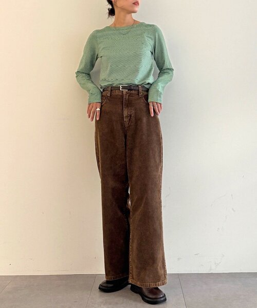 CPCM(シーピーシーエム)の「コーデュロイストレートパンツ(その他パンツ・レディース・ブラウン/ブラック/ピンク・MEDIUM/SMALL)」の12枚目の写真
