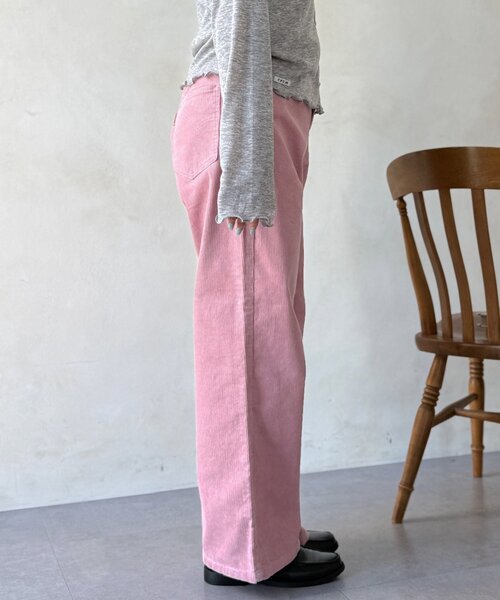 CPCM(シーピーシーエム)の「コーデュロイストレートパンツ(その他パンツ・レディース・ブラウン/ブラック/ピンク・MEDIUM/SMALL)」の17枚目の写真