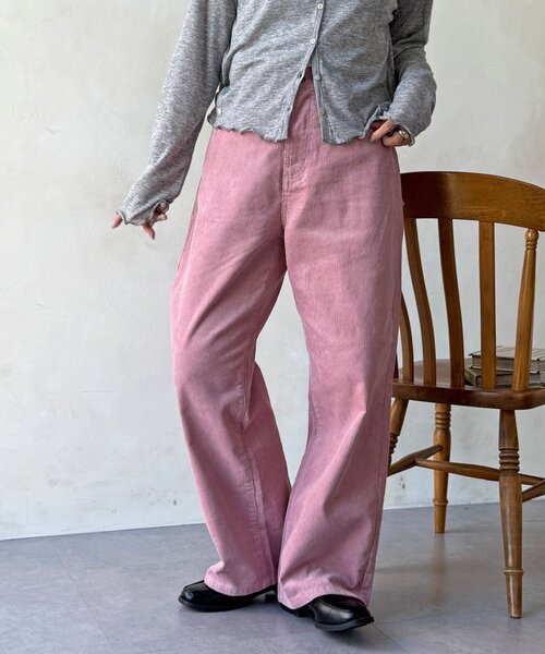 CPCM(シーピーシーエム)の「コーデュロイストレートパンツ(その他パンツ・レディース・ブラウン/ブラック/ピンク・MEDIUM/SMALL)」の22枚目の写真