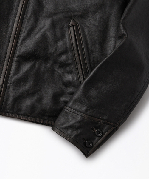 OUTSTANDING(アウトスタンディング)の「LEATHER SPORTS JACKET_VINTAGE BLACK(ライダースジャケット・メンズ・その他・SMALL/MEDIUM/LARGE)」の9枚目の写真