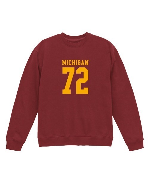 Ol' Basics（オールベーシックス）の「Ol' Basics（オール・ベーシックス） トレーナー スウェット MICHIGAN ロゴ ナンバリング プリント 裏毛 トップス メンズ ユニセックス（スウェット・メンズ・ブラック/ネイビー/ブルー/バーガンディー・M/L/XL）」の4枚目の写真