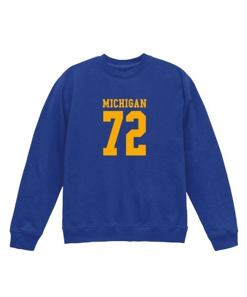 Ol' Basics（オールベーシックス）の「Ol' Basics（オール・ベーシックス） トレーナー スウェット MICHIGAN ロゴ ナンバリング プリント 裏毛 トップス メンズ ユニセックス（スウェット・メンズ・ブラック/ネイビー/ブルー/バーガンディー・M/L/XL）」の3枚目の写真