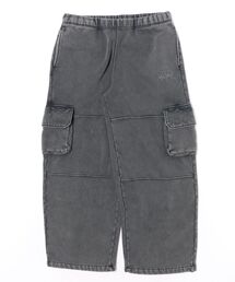 【BEN DAVIS/ベンデイビス】【ユーズド加工がこなれ感抜群】パウダーブリーチスウェットカーゴパンツ ワンポイントロゴ刺繡 振り刺繍 韓国ストリート Y2K ユニセックス