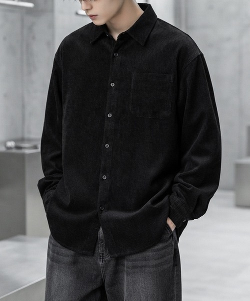 JOHNNY WOLF(ジョニーウルフ)の「ELAN オーバーサイズ コーデュロイシャツ(シャツ/ブラウス・メンズ・ブラウン/ブラック・XL/L/M)」の4枚目の写真