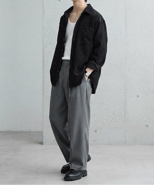 JOHNNY WOLF(ジョニーウルフ)の「ELAN オーバーサイズ コーデュロイシャツ(シャツ/ブラウス・メンズ・ブラウン/ブラック・XL/L/M)」の11枚目の写真