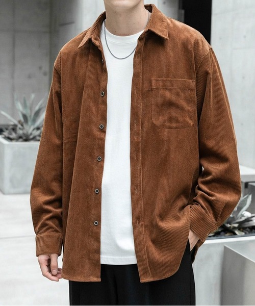 JOHNNY WOLF(ジョニーウルフ)の「ELAN オーバーサイズ コーデュロイシャツ(シャツ/ブラウス・メンズ・ブラウン/ブラック・XL/L/M)」の14枚目の写真