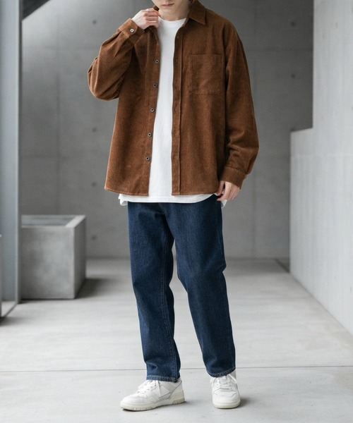 JOHNNY WOLF(ジョニーウルフ)の「ELAN オーバーサイズ コーデュロイシャツ(シャツ/ブラウス・メンズ・ブラウン/ブラック・XL/L/M)」の19枚目の写真